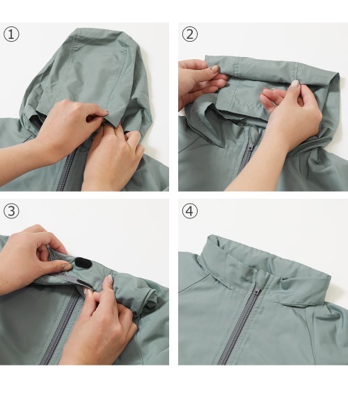 devirock（デビロック）の「【撥水加工】撥水 ウィンドブレーカー（ナイロンジャケット・キッズ・ブラック/グレー系その他/ブルーグレー/ブルー系その他・150cm/110cm/120cm/130cm/140cm/160cm/100cm）」の5枚目の写真