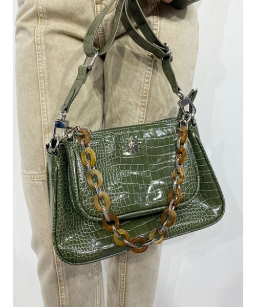 EVRIS（エヴリス）の「ツインズショルダーバッグ（ショルダーバッグ・レディース・アイボリー/ブラック/カーキ/ブラウン・FREE）」の4枚目の写真