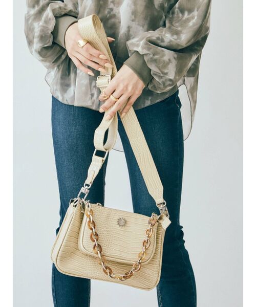 EVRIS（エヴリス）の「ツインズショルダーバッグ（ショルダーバッグ・レディース・アイボリー/ブラック/カーキ/ブラウン・FREE）」の15枚目の写真