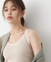 earth music&ecology | リブラインニットタンクトップ ＊(タンクトップ)