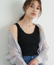 earth music&ecology | リブラインニットタンクトップ ＊(タンクトップ)