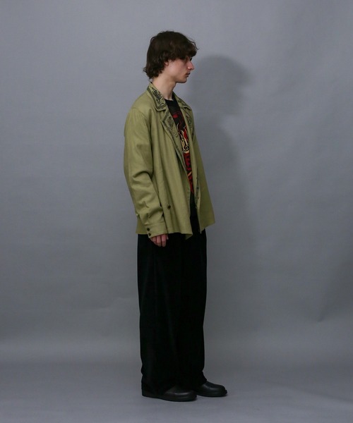 Iroquois（イロコイ）の「B・D COLLAR PRINT WJK（その他アウター・メンズ・ホワイト系その他/グリーン系その他・1/2/3）」の13枚目の写真