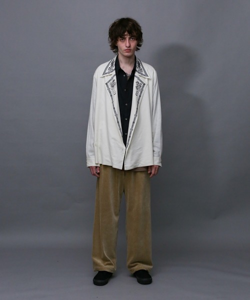 Iroquois（イロコイ）の「B・D COLLAR PRINT WJK（その他アウター・メンズ・ホワイト系その他/グリーン系その他・1/2/3）」の6枚目の写真