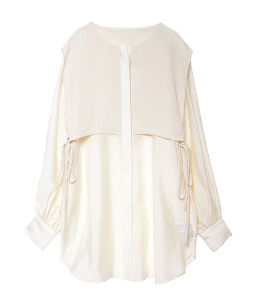 LAGUNAMOON（ラグナムーン）の「オーバーヨークレイヤードブラウス（シャツ/ブラウス・レディース・ブラック/アイボリー・FREE）」の13枚目の写真