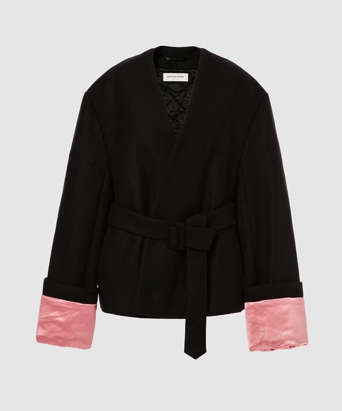 レディース*DRIES VAN NOTEN*デニムスプリングコート ノーカラー greenup_nt-nbjd5124