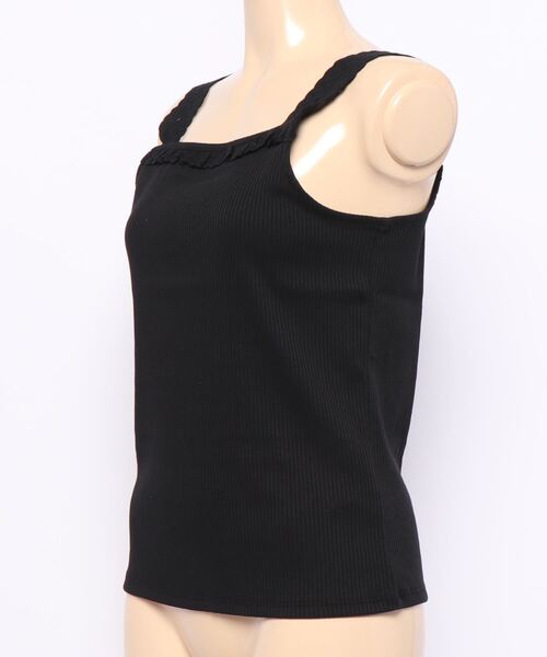 ehka sopo（エヘカソポ）の「綿レースタンクトップ（タンクトップ・レディース・ブラック/サックスブルー/ピンク/キナリ・ﾌﾘ-）」の6枚目の写真