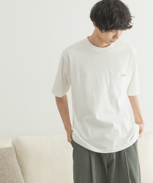 FORK&SPOON（フォークアンドスプーン）の「FORK&SPOON　オーガニックコットン刺繍ロゴTシャツ（Tシャツ/カットソー・メンズ・オフホワイト/チャコールグレー・4/5）」の20枚目の写真