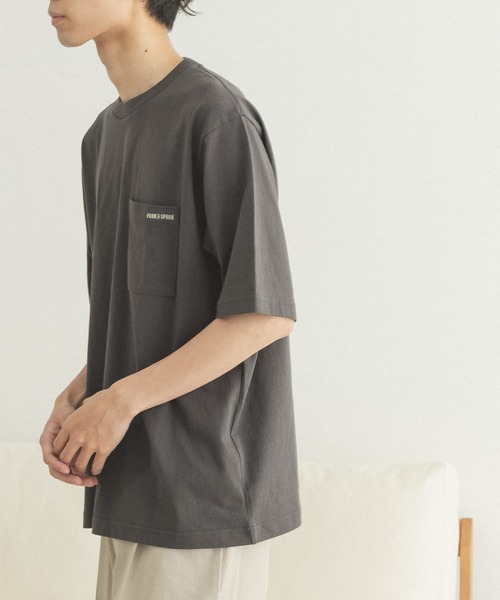 FORK&SPOON（フォークアンドスプーン）の「FORK&SPOON　オーガニックコットン刺繍ロゴTシャツ（Tシャツ/カットソー・メンズ・オフホワイト/チャコールグレー・4/5）」の22枚目の写真