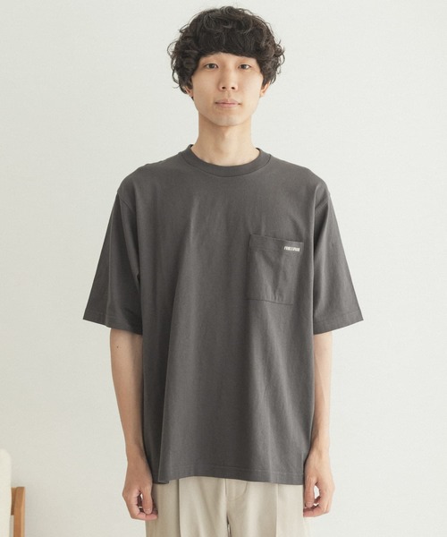 FORK&SPOON（フォークアンドスプーン）の「FORK&SPOON　オーガニックコットン刺繍ロゴTシャツ（Tシャツ/カットソー・メンズ・オフホワイト/チャコールグレー・4/5）」の7枚目の写真