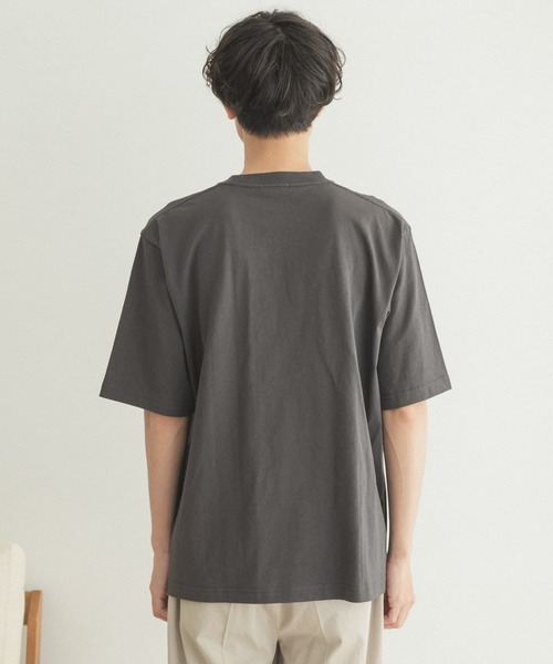 FORK&SPOON（フォークアンドスプーン）の「FORK&SPOON　オーガニックコットン刺繍ロゴTシャツ（Tシャツ/カットソー・メンズ・オフホワイト/チャコールグレー・4/5）」の9枚目の写真