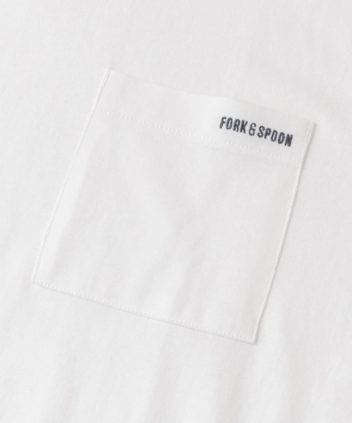 FORK&SPOON（フォークアンドスプーン）の「FORK&SPOON　オーガニックコットン刺繍ロゴTシャツ（Tシャツ/カットソー・メンズ・オフホワイト/チャコールグレー・4/5）」の15枚目の写真