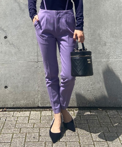 JENNE(ジェンヌ)の「サスペンダー センタープレスパンツ(その他パンツ・レディース・ベージュ/ネイビー/ラベンダー・SMALL/MEDIUM/LARGE/X-SMALL)」の15枚目の写真