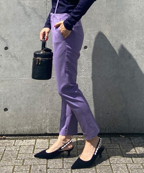 JENNE(ジェンヌ)の「サスペンダー センタープレスパンツ(その他パンツ・レディース・ベージュ/ネイビー/ラベンダー・SMALL/MEDIUM/LARGE/X-SMALL)」の16枚目の写真