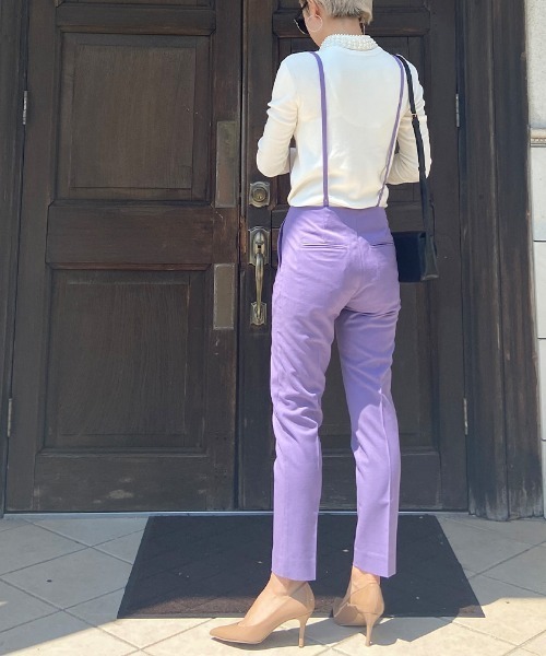 JENNE(ジェンヌ)の「サスペンダー センタープレスパンツ(その他パンツ・レディース・ベージュ/ネイビー/ラベンダー・SMALL/MEDIUM/LARGE/X-SMALL)」の20枚目の写真