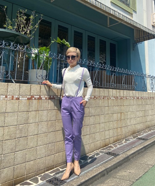 JENNE(ジェンヌ)の「サスペンダー センタープレスパンツ(その他パンツ・レディース・ベージュ/ネイビー/ラベンダー・SMALL/MEDIUM/LARGE/X-SMALL)」の22枚目の写真