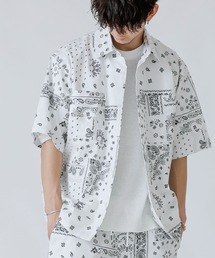 ADMIX/ATELIER SAB MEN | ペイズリー・レオパード プリント ／ コットン オーバーサイズ CPO シャツ ジャケット（セットアップ対応）(シャツ/ブラウス)