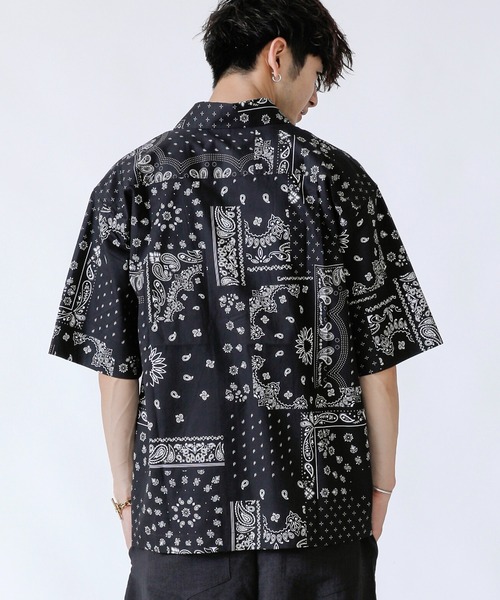 ADMIX/ATELIER SAB MEN（アドミックスアトリエサブメン）の「ペイズリー・レオパード プリント ／ コットン オーバーサイズ CPO シャツ ジャケット（セットアップ対応）（シャツ/ブラウス・メンズ・ホワイト/ブラック/レオパード・48/50/52）」の11枚目の写真