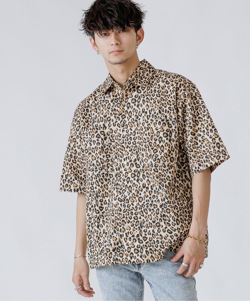 ADMIX/ATELIER SAB MEN（アドミックスアトリエサブメン）の「ペイズリー・レオパード プリント ／ コットン オーバーサイズ CPO シャツ ジャケット（セットアップ対応）（シャツ/ブラウス・メンズ・ホワイト/ブラック/レオパード・48/50/52）」の8枚目の写真
