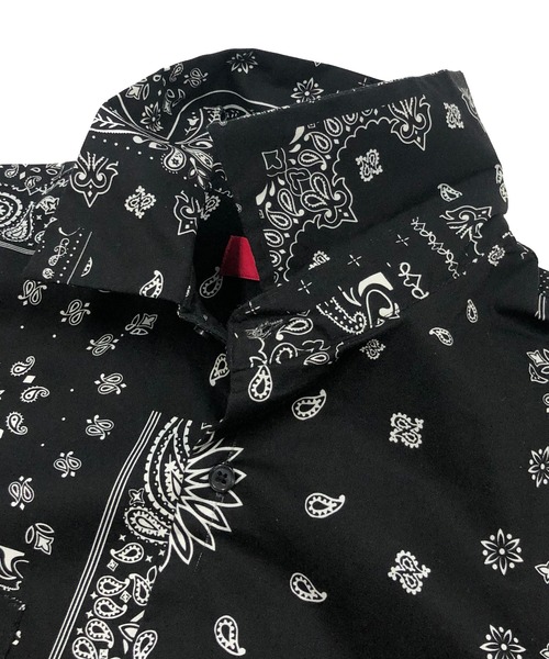 ADMIX/ATELIER SAB MEN（アドミックスアトリエサブメン）の「ペイズリー・レオパード プリント ／ コットン オーバーサイズ CPO シャツ ジャケット（セットアップ対応）（シャツ/ブラウス・メンズ・ホワイト/ブラック/レオパード・48/50/52）」の9枚目の写真