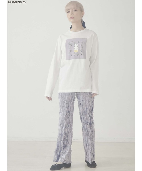 merry jenny（メリージェニー）の「garden bruna Tee（Tシャツ/カットソー・レディース・オフホワイト/ブラウン・FREE）」の3枚目の写真