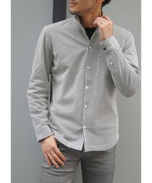 NICOLE CLUB FOR MEN | サッカ－イタリアンカラ－シャツ(シャツ/ブラウス)