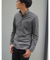 NICOLE CLUB FOR MEN | サッカ－イタリアンカラ－シャツ(シャツ/ブラウス)