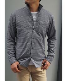 NICOLE CLUB FOR MEN | サッカ－イタリアンカラ－シャツ(シャツ/ブラウス)