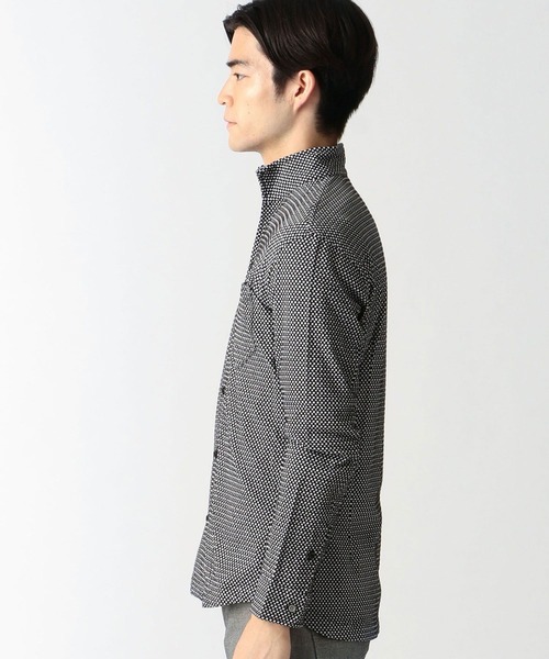 NICOLE CLUB FOR MEN（ニコルクラブフォーメン）の「【21年モデル】サッカ－イタリアンカラ－シャツ（シャツ/ブラウス・メンズ・ネイビー系1/ホワイト系1/ネイビー系2/ブラック系1・LARGE/MEDIUM/X-LARGE）」の19枚目の写真