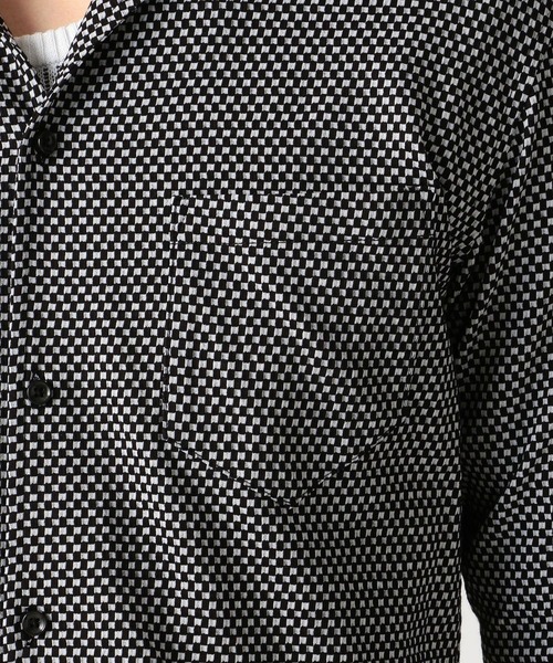 NICOLE CLUB FOR MEN（ニコルクラブフォーメン）の「【21年モデル】サッカ－イタリアンカラ－シャツ（シャツ/ブラウス・メンズ・ネイビー系1/ホワイト系1/ネイビー系2/ブラック系1・LARGE/MEDIUM/X-LARGE）」の15枚目の写真