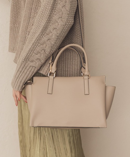 RODE SKO(ロデスコ)の「ポーチ付プチ3WAYトートバッグ(トートバッグ・レディース・ブラック/グレー系その他/ベージュ・ONE)」の1枚目の写真