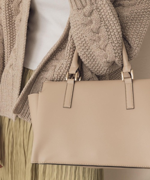 RODE SKO(ロデスコ)の「ポーチ付プチ3WAYトートバッグ(トートバッグ・レディース・ブラック/グレー系その他/ベージュ・ONE)」の12枚目の写真