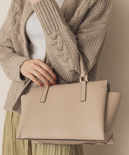 RODE SKO(ロデスコ)の「ポーチ付プチ3WAYトートバッグ(トートバッグ・レディース・ブラック/グレー系その他/ベージュ・ONE)」の4枚目の写真
