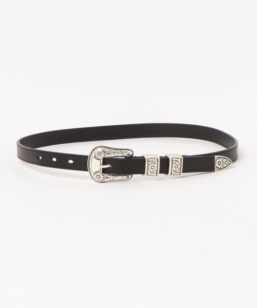 J&M Davidson(ジェイアンドエムデヴィッドソン)の「【J&M DAVIDSON】ウェスタンバックルレザーベルト(ベルト・レディース・ブラック・36/34/38/32/30)」の1枚目の写真