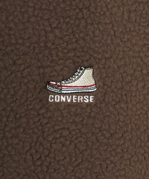 CONVERSE(コンバース)の「CONVERSE/コンバース シープボアフリース ワンポイント ポケット シューズ ロゴ 刺繍 スウェット トレーナー(スウェット・メンズ・ブルーグリーン/モカ/ブルー/オフホワイト/ベージュ/ブラック・LL/M/L)」の14枚目の写真