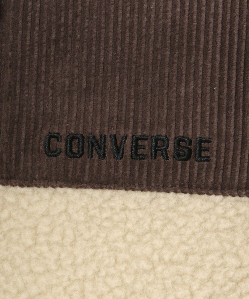 CONVERSE(コンバース)の「CONVERSE/コンバース シープボアフリース ワンポイント ポケット シューズ ロゴ 刺繍 スウェット トレーナー(スウェット・メンズ・ブルーグリーン/モカ/ブルー/オフホワイト/ベージュ/ブラック・LL/M/L)」の9枚目の写真