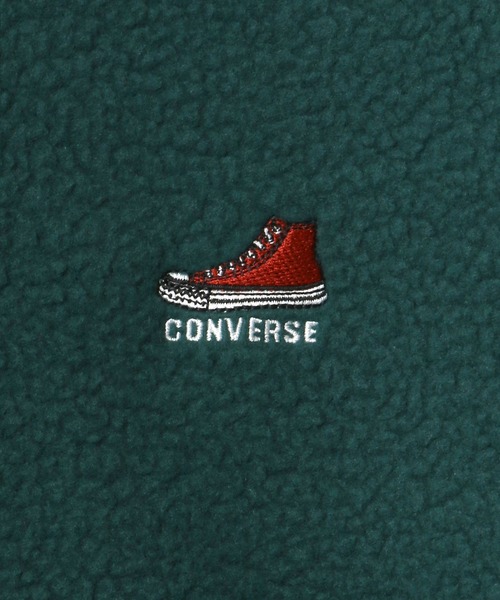 CONVERSE(コンバース)の「CONVERSE/コンバース シープボアフリース ワンポイント ポケット シューズ ロゴ 刺繍 スウェット トレーナー(スウェット・メンズ・ブルーグリーン/モカ/ブルー/オフホワイト/ベージュ/ブラック・LL/M/L)」の10枚目の写真