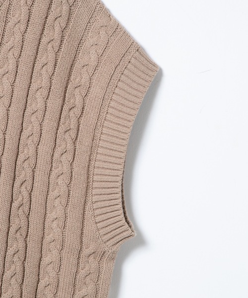 WEGO（ウィゴー）の「WEGO/ケーブルチルデンベスト（ベスト・メンズ・ホワイト/ベージュ/ブルー系その他・MEDIUM/LARGE）」の10枚目の写真