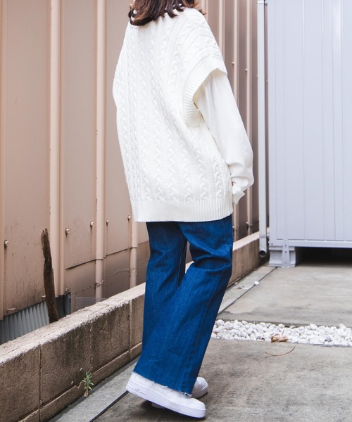 WEGO（ウィゴー）の「WEGO/ケーブルチルデンベスト（ベスト・メンズ・ホワイト/ベージュ/ブルー系その他・MEDIUM/LARGE）」の17枚目の写真