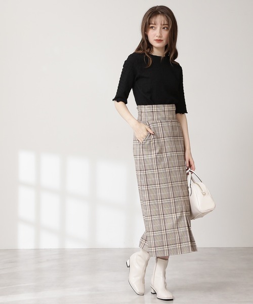 N.(N. Natural Beauty Basic)(エヌエヌナチュラルビューティーベーシック)の「シュリンクカットソー(Tシャツ/カットソー・レディース・ホワイト/ブラック・MEDIUM)」の12枚目の写真