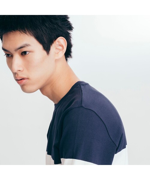 AIGLE(エーグル)の「吸水速乾 3 GIB カラーブロック 長袖Tシャツ(Tシャツ/カットソー・メンズ・ダークネイビー/マスタード・LL/S/M/L)」の13枚目の写真
