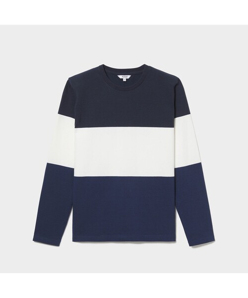 AIGLE(エーグル)の「吸水速乾 3 GIB カラーブロック 長袖Tシャツ(Tシャツ/カットソー・メンズ・ダークネイビー/マスタード・LL/S/M/L)」の9枚目の写真