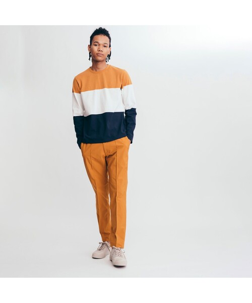 AIGLE(エーグル)の「吸水速乾 3 GIB カラーブロック 長袖Tシャツ(Tシャツ/カットソー・メンズ・ダークネイビー/マスタード・LL/S/M/L)」の20枚目の写真