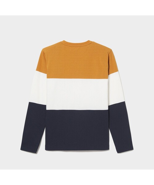 AIGLE(エーグル)の「吸水速乾 3 GIB カラーブロック 長袖Tシャツ(Tシャツ/カットソー・メンズ・ダークネイビー/マスタード・LL/S/M/L)」の12枚目の写真