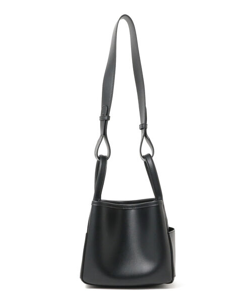 BEAMS LIGHTS(ビームスライツ)の「BEAMS LIGHTS / 2WAY キューブ BAG(ショルダーバッグ・レディース・ブラック/ベージュ・ONE SIZE)」の5枚目の写真