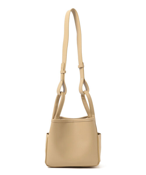 BEAMS LIGHTS(ビームスライツ)の「BEAMS LIGHTS / 2WAY キューブ BAG(ショルダーバッグ・レディース・ブラック/ベージュ・ONE SIZE)」の12枚目の写真