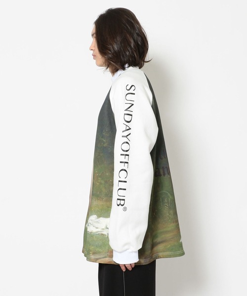 SUNDAYOFFCLUB（サンデイオフクラブ）の「SUNDAYOFFCLUB/サンデイオフクラブ/A Woodland Nymph MockNeck SweatShirts（スウェット・メンズ・ホワイト・MEDIUM/LARGE）」の8枚目の写真