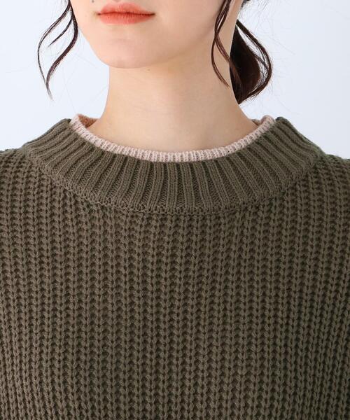 DRESKIP（ドレスキップ）の「◆プチプラ配色ニット（ニット/セーター・レディース・ブラック/サンドベージュ/ブラウン系その他2/ピンク系・02/03）」の8枚目の写真