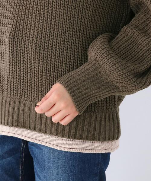 DRESKIP（ドレスキップ）の「◆プチプラ配色ニット（ニット/セーター・レディース・ブラック/サンドベージュ/ブラウン系その他2/ピンク系・02/03）」の9枚目の写真