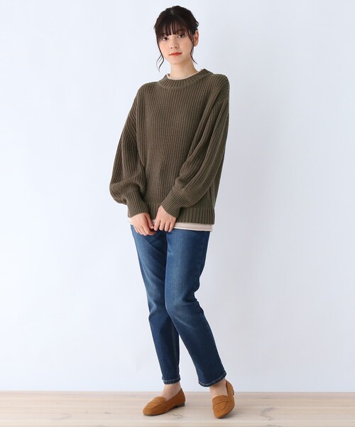 DRESKIP（ドレスキップ）の「◆プチプラ配色ニット（ニット/セーター・レディース・ブラック/サンドベージュ/ブラウン系その他2/ピンク系・02/03）」の11枚目の写真