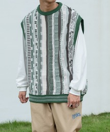 デザインニットベスト